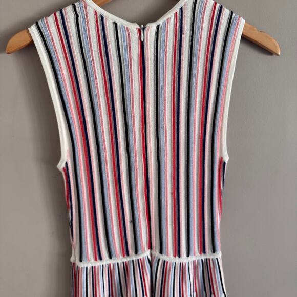 Lela Rose Striped Ponte Mini Sleeveless Tank Dress in Multicolor Extra Small - Picture 7 of 9